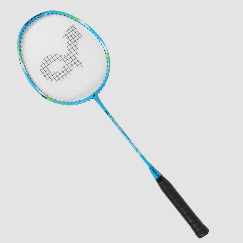 Alüminyum Alaşımlı Fiberglas Orta Kutuplu Entegre Badminton Raketi CX-B518 Mavi